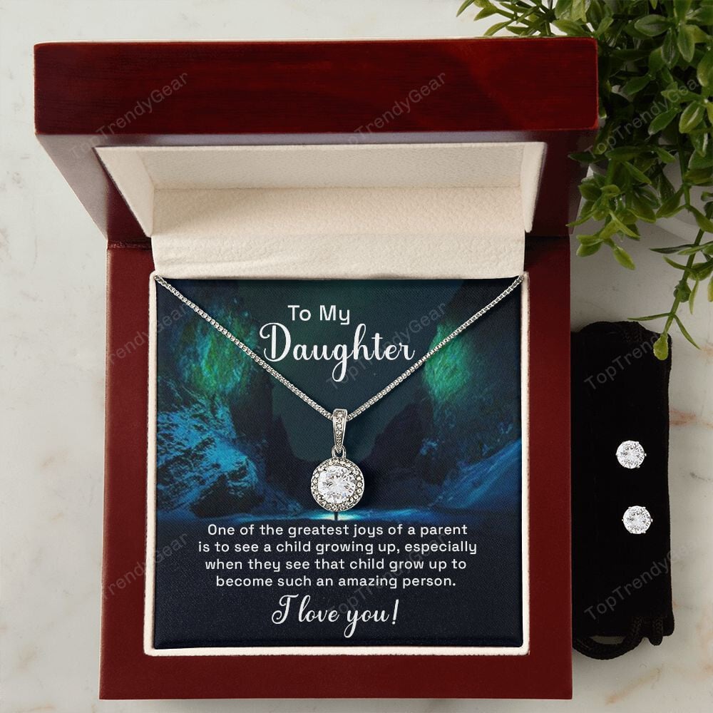 To My Daughter One Of The Greatest Joys Of A Parent Is To See A Child Growing Up Unique Eternal Hope Necklace Set Gifts For Daughters