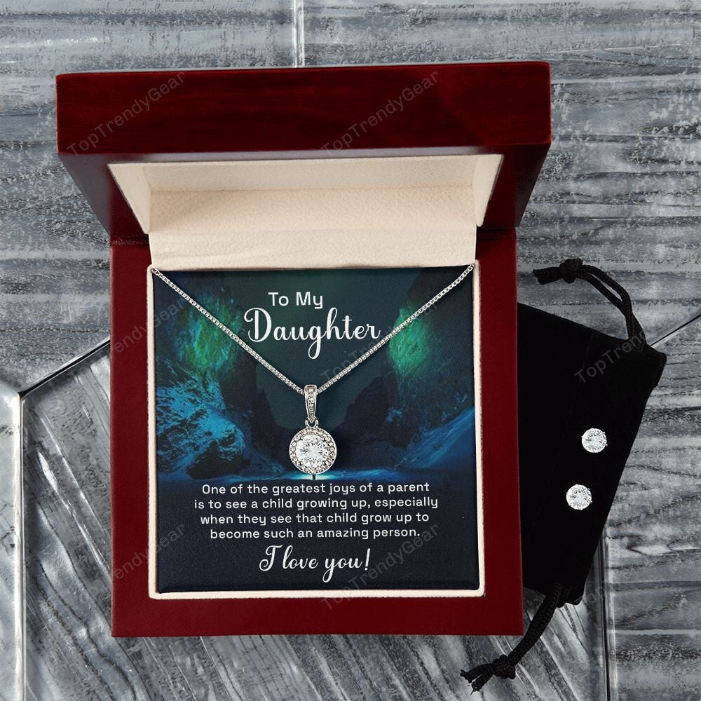 To My Daughter One Of The Greatest Joys Of A Parent Is To See A Child Growing Up Unique Eternal Hope Necklace Set Gifts For Daughters