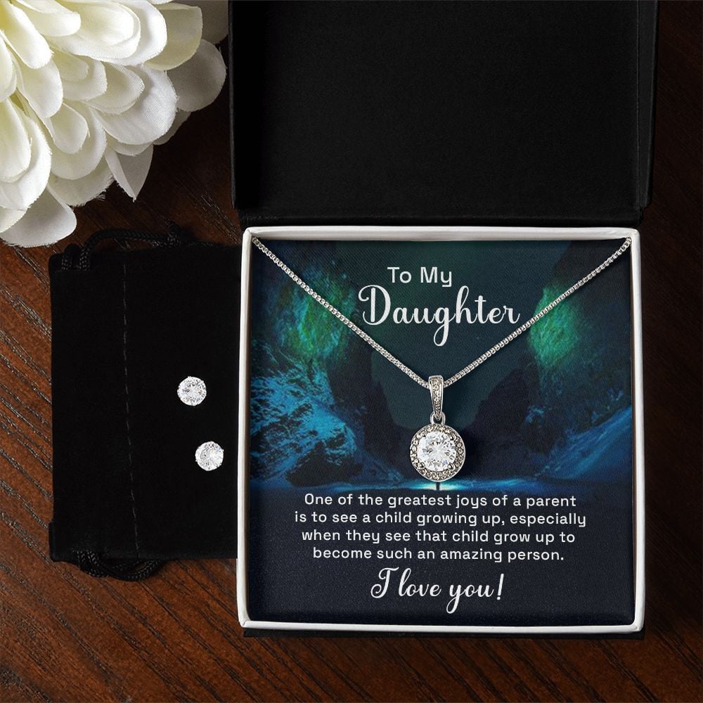 To My Daughter One Of The Greatest Joys Of A Parent Is To See A Child Growing Up Unique Eternal Hope Necklace Set Gifts For Daughters