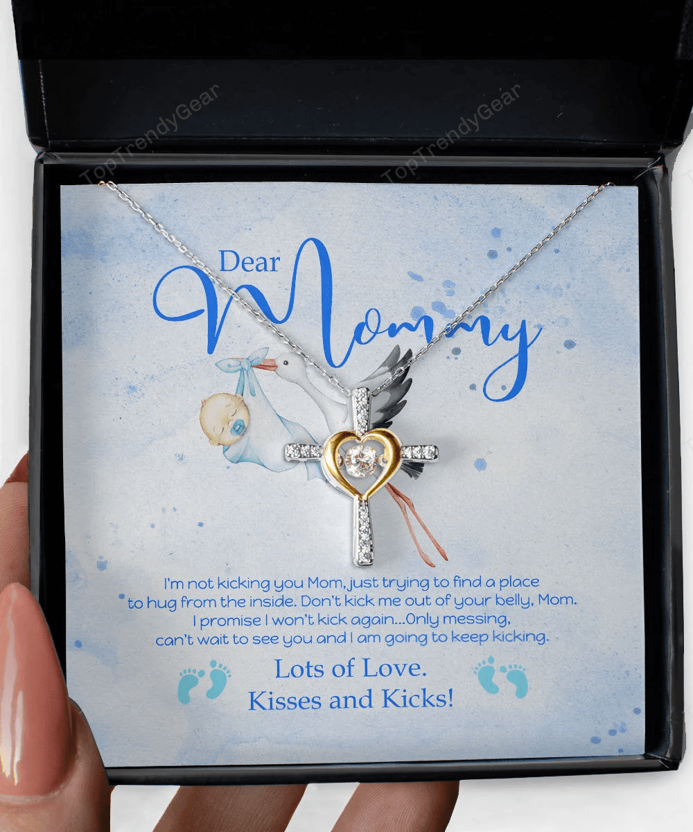 To My Mommy Lots Of Love Kisses And Kicks Cross Dancing Necklace 