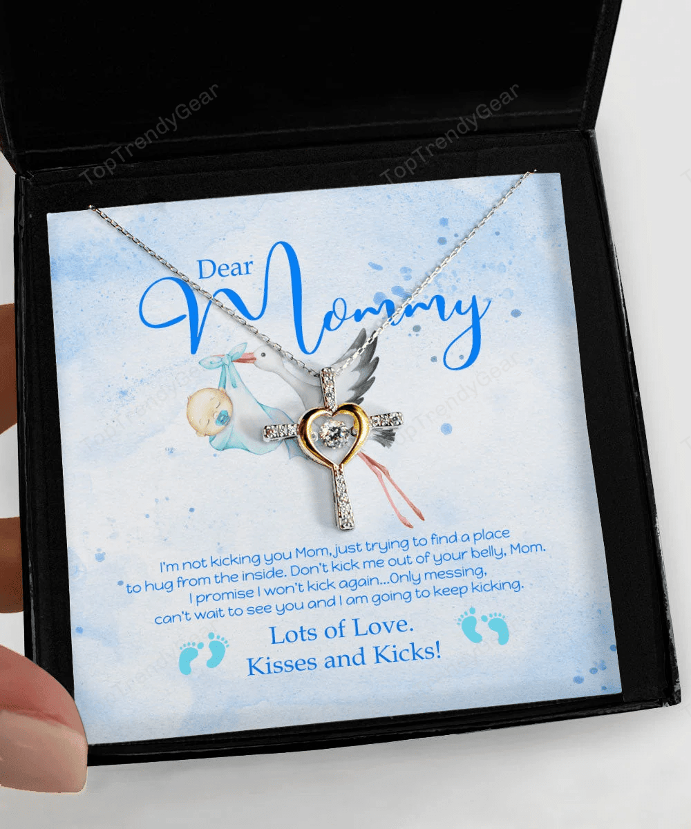 To My Mommy Lots Of Love Kisses And Kicks Cross Dancing Necklace 