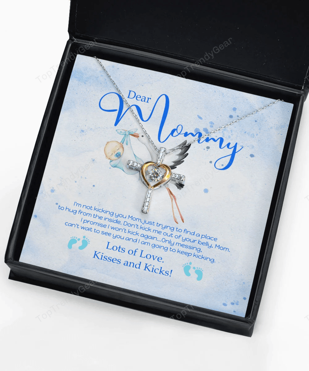 To My Mommy Lots Of Love Kisses And Kicks Cross Dancing Necklace 