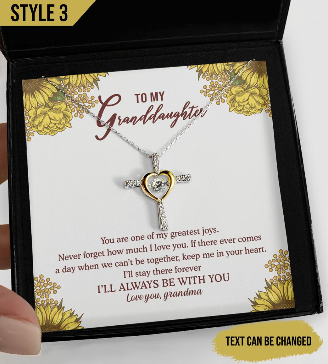 To My Granddaughter Cross Dancing Necklace From Grandma For All The Things My Hands Have Held Personalized Gift For Granddaughter
