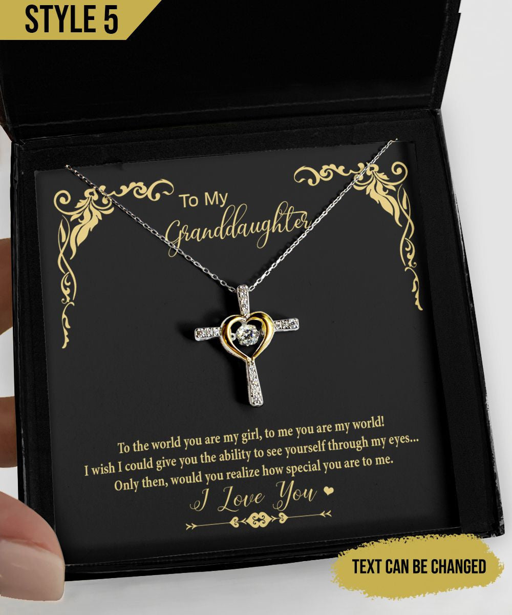 To My Granddaughter Cross Dancing Necklace From Grandma For All The Things My Hands Have Held Personalized Gift For Granddaughter