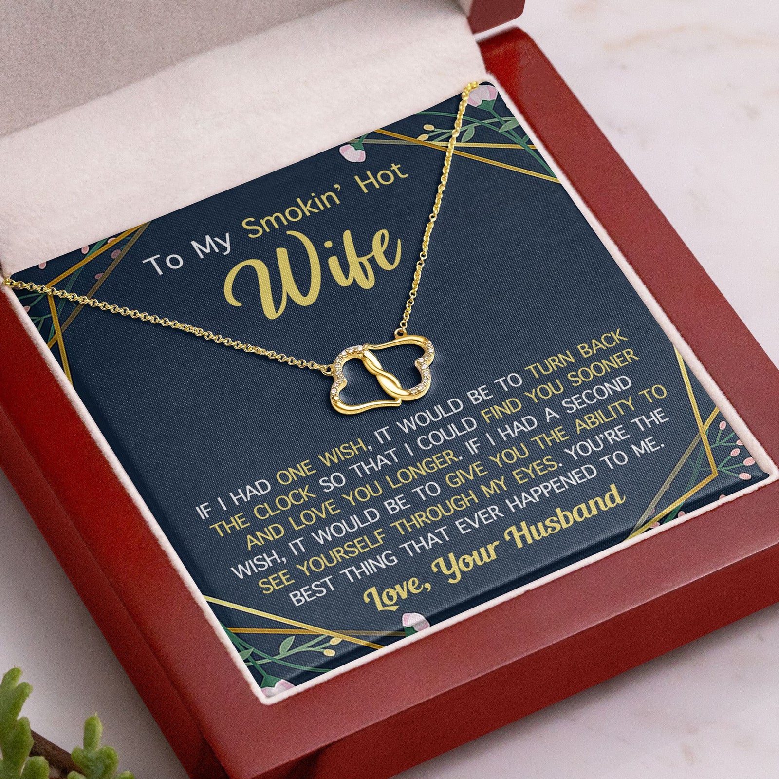 To My Wife Everlasting Love Necklace Never Forget That I Love You Personalized Gift For Wife