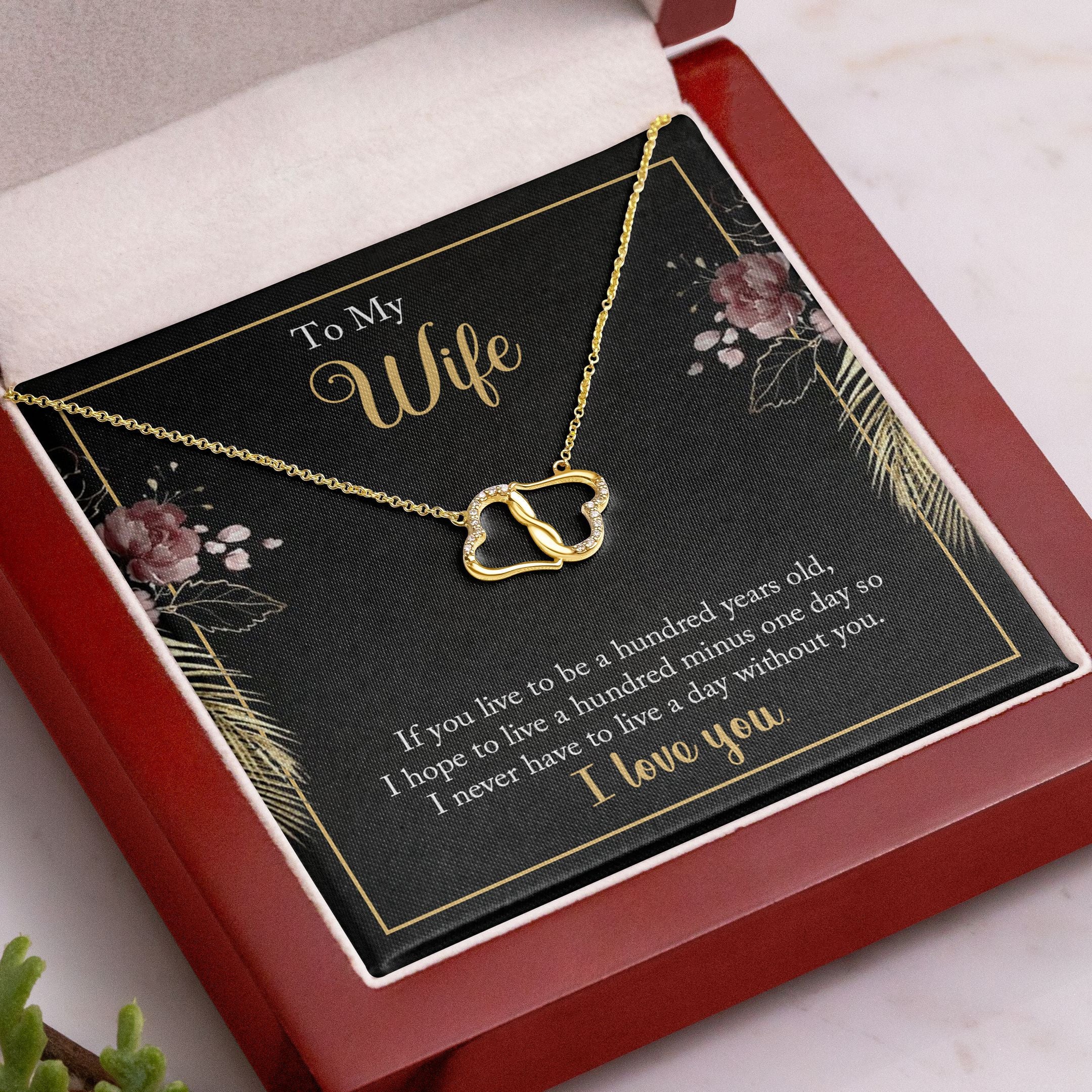 To My Wife Everlasting Love Necklace Never Forget That I Love You Personalized Gift For Wife