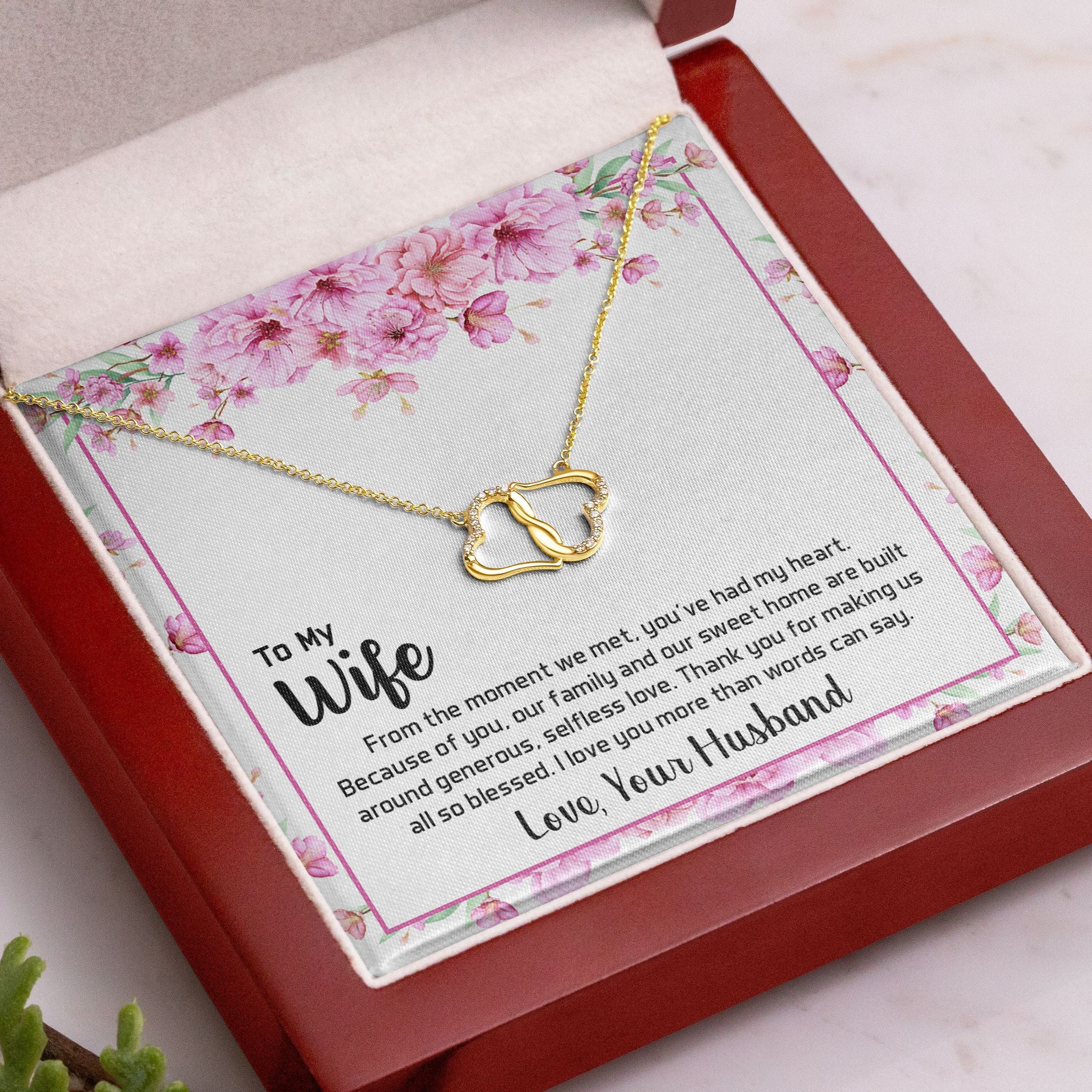 To My Wife Everlasting Love Necklace Never Forget That I Love You Personalized Gift For Wife