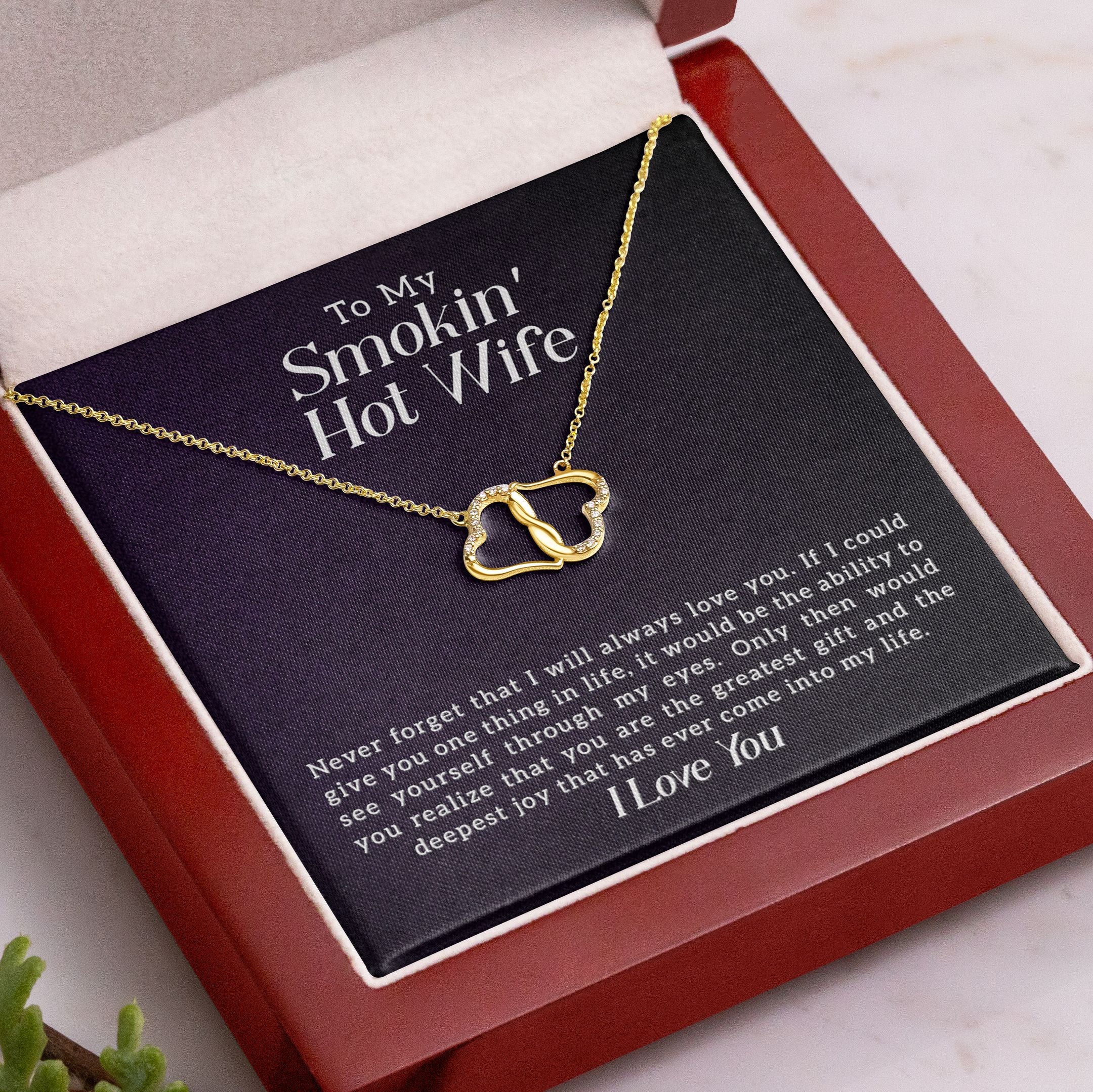 To My Wife Everlasting Love Necklace Never Forget That I Love You Personalized Gift For Wife