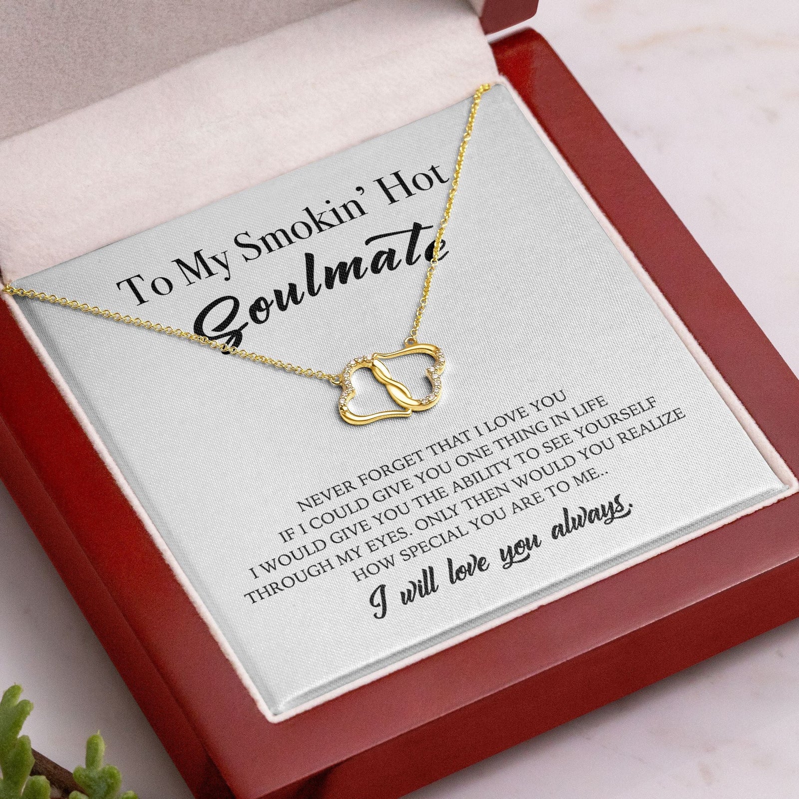 To My Wife Everlasting Love Necklace Never Forget That I Love You Personalized Gift For Wife