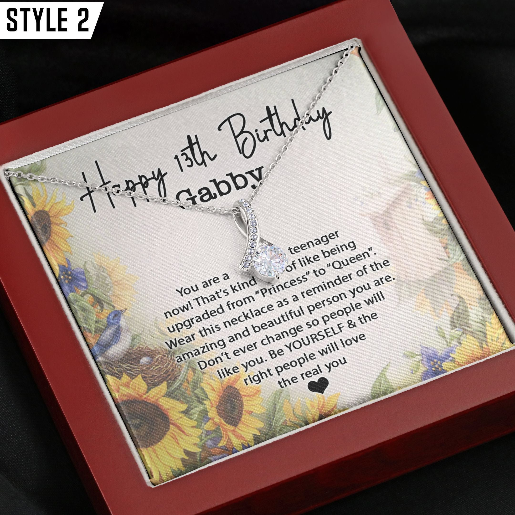 Alluring Beauty Necklace For Teenager Happy 13th Birthday You Are A Teenager Now Personalized Gift For Teenager