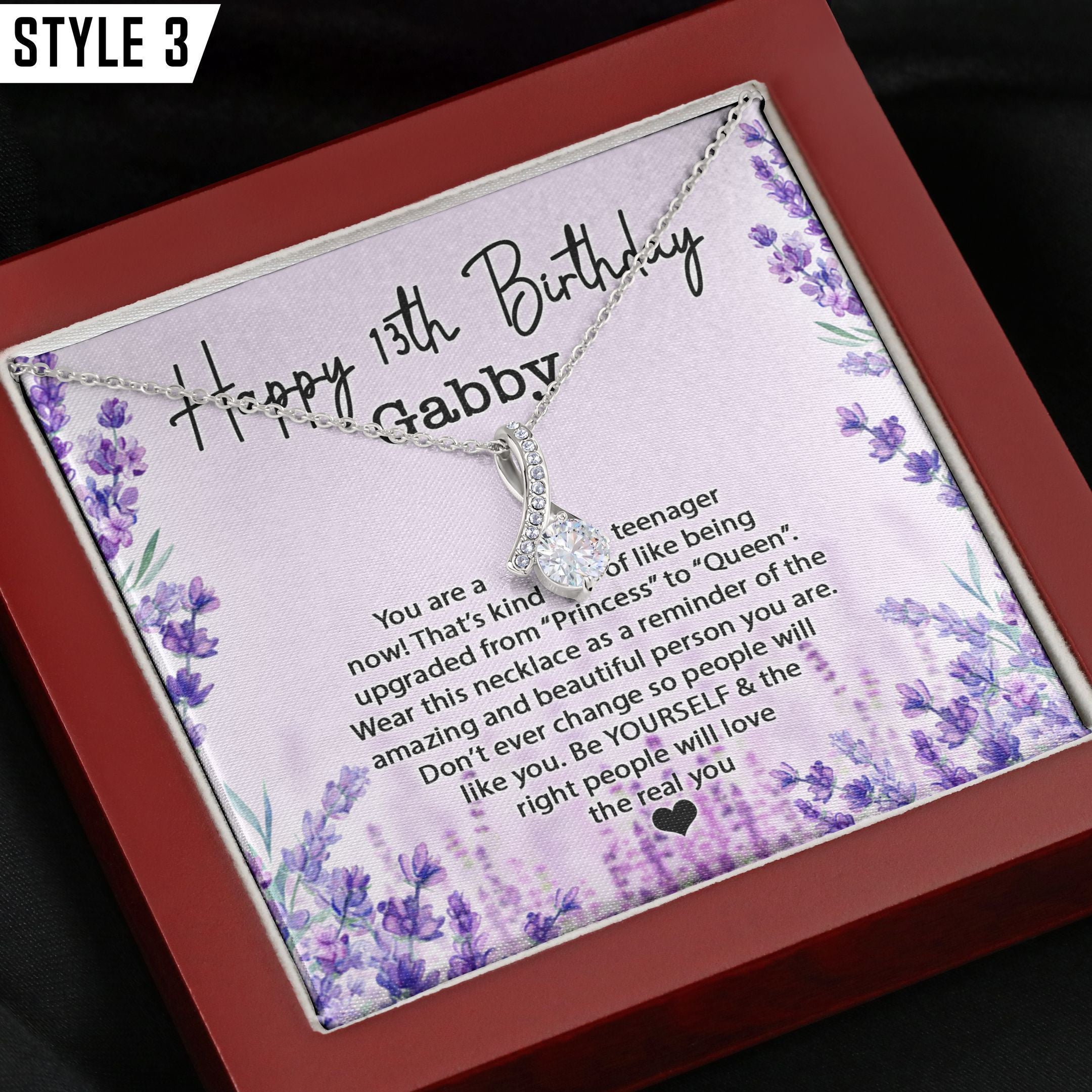 Alluring Beauty Necklace For Teenager Happy 13th Birthday You Are A Teenager Now Personalized Gift For Teenager