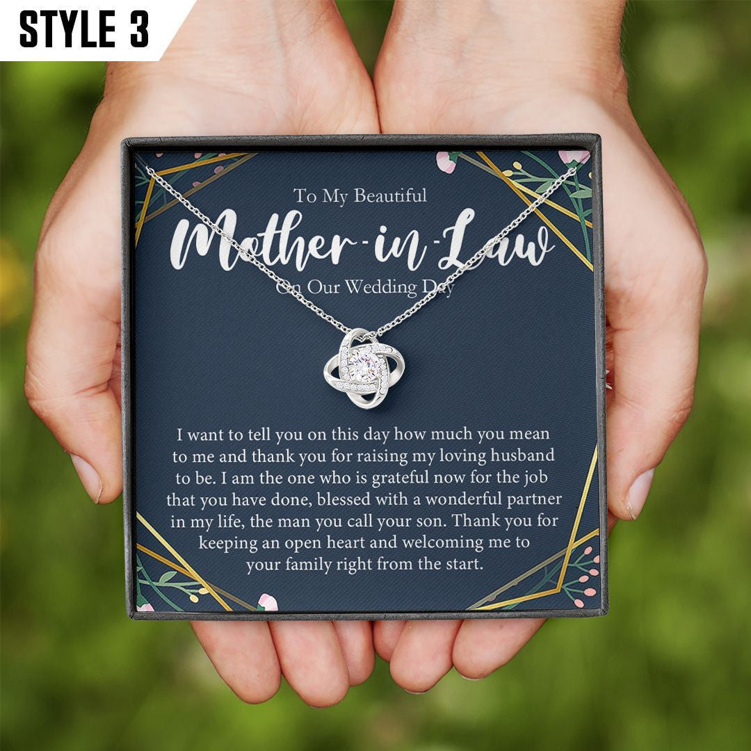 To My Mother In Law Love Knot Necklace I See A Sparkle In Yours Eyes Personalized Gift For Mother In Law
