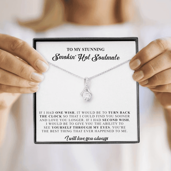 To My Wife Alluring Beauty Necklace To My Stunning Smokin Hot Soulmate Personalized Gift For Wife