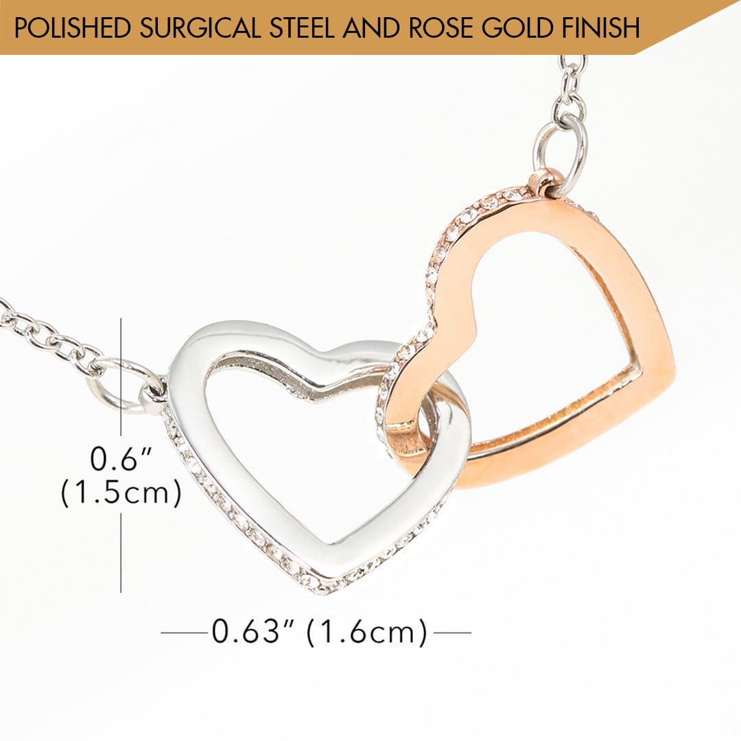 To My Daughter Necklace From Dad Someday When The Pages Of My Life End Interlocking Hearts Necklace Personalized Gift For Daughter