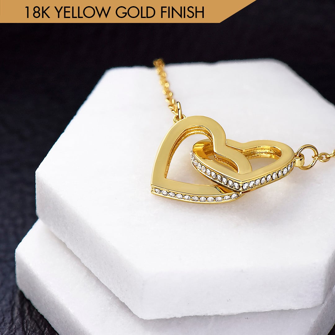 To My Daughter Necklace From Dad Someday When The Pages Of My Life End Interlocking Hearts Necklace Personalized Gift For Daughter