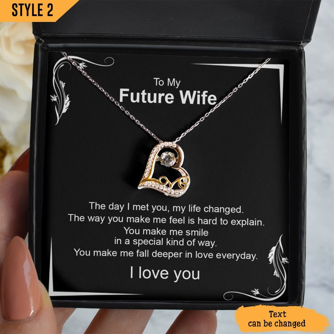 To My Wife Cross Dancing Necklace I Wish I Could Turn Back The Clock I'd Find You Sooner And Love You Longer Personalized Gift For Wife