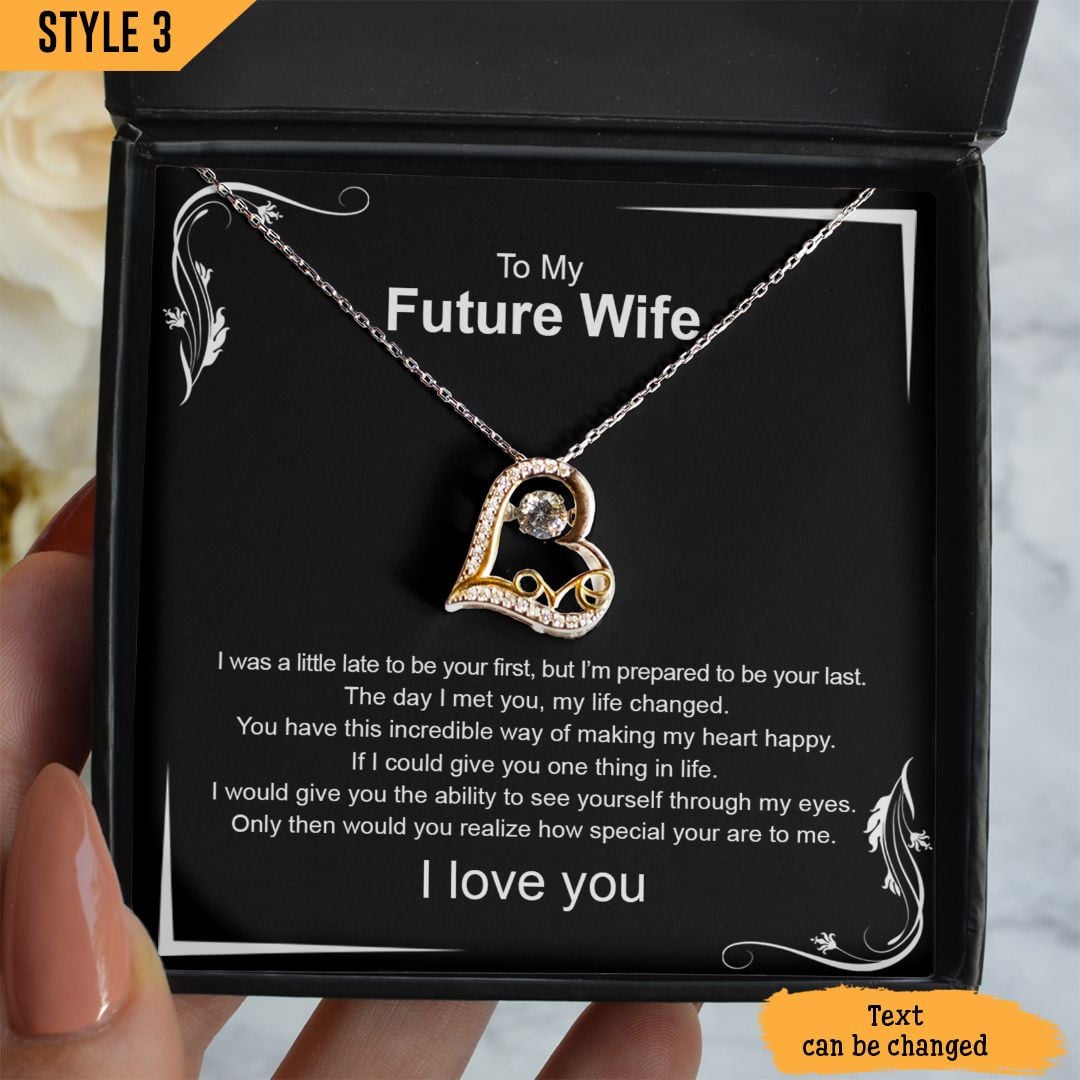 To My Wife Cross Dancing Necklace I Wish I Could Turn Back The Clock I'd Find You Sooner And Love You Longer Personalized Gift For Wife