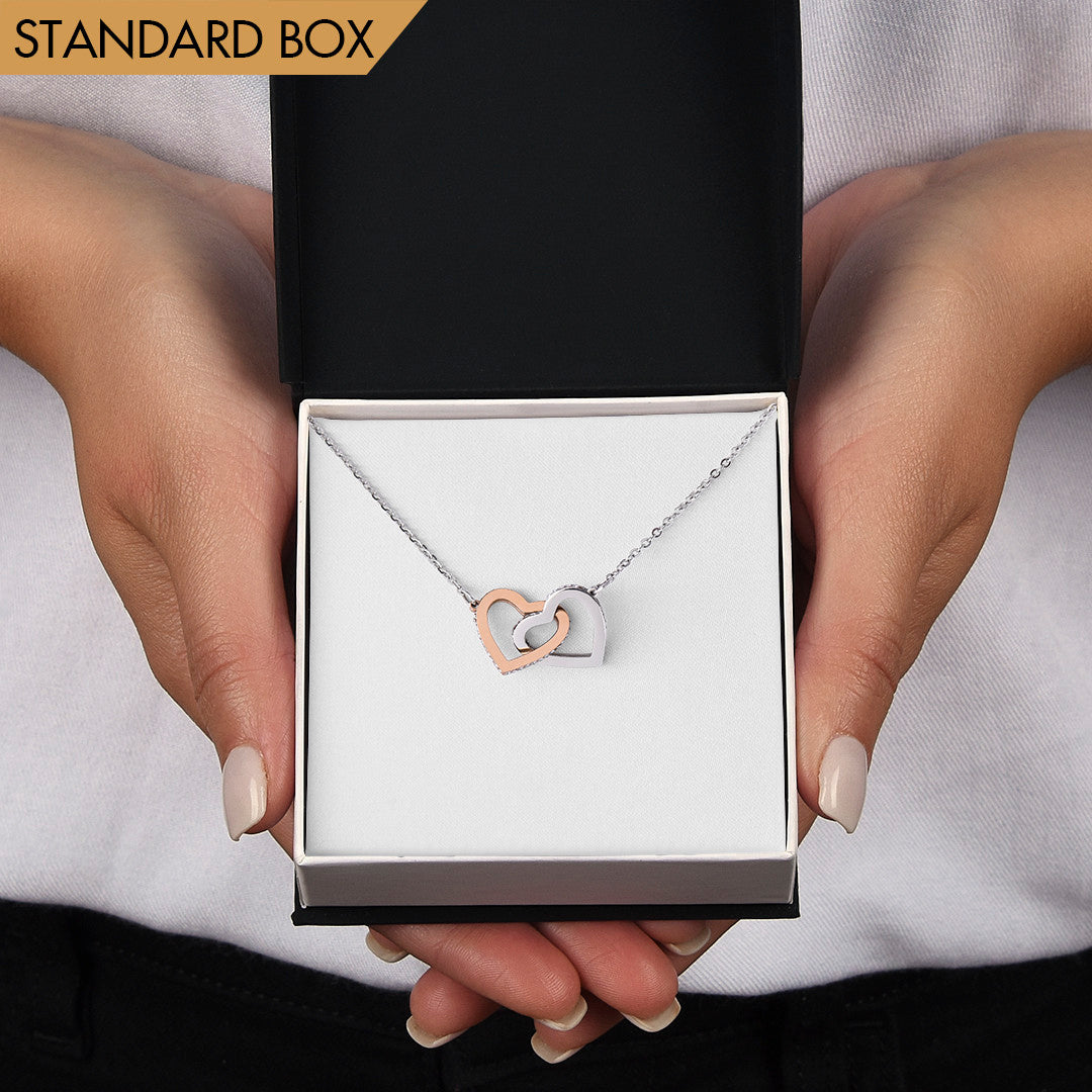 To My Daughter Necklace From Dad I Want You To Believe Deep In Your Heart Interlocking Hearts Necklace Personalized Gift For Daughter