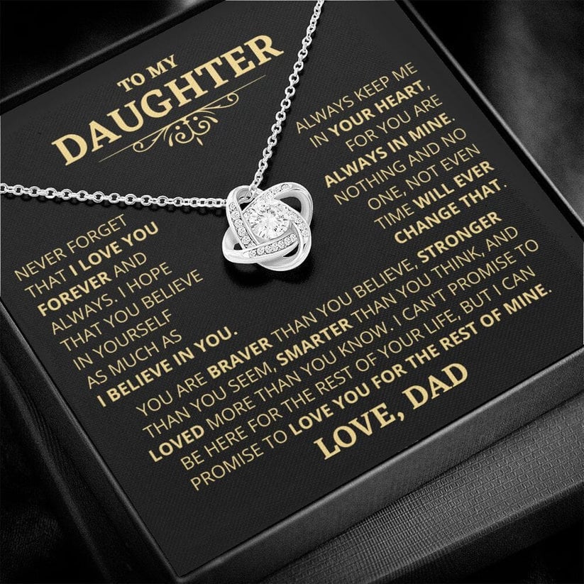 Gift For Daughter From Dad "Loved More Than You Know" Necklace