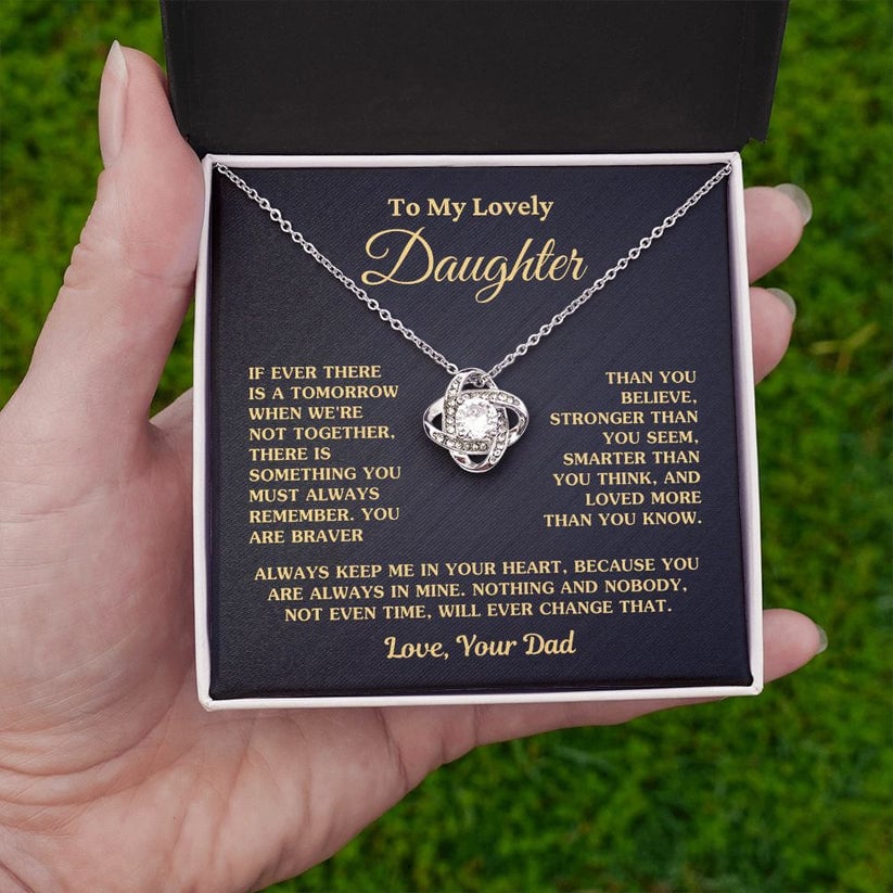 Gift For Daughter "Always Keep Me In Your Heart Love Dad" Necklace