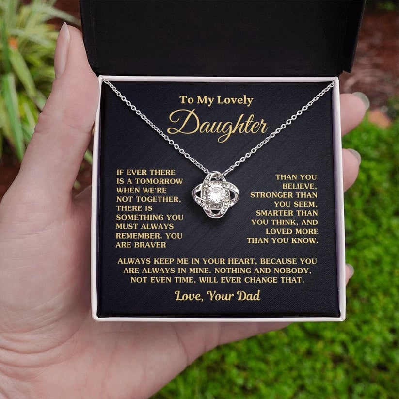 Gift For Daughter "Always Keep Me In Your Heart Love Dad" Necklace