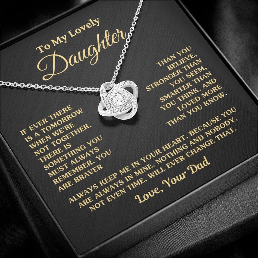 Gift For Daughter "Always Keep Me In Your Heart Love Dad" Necklace
