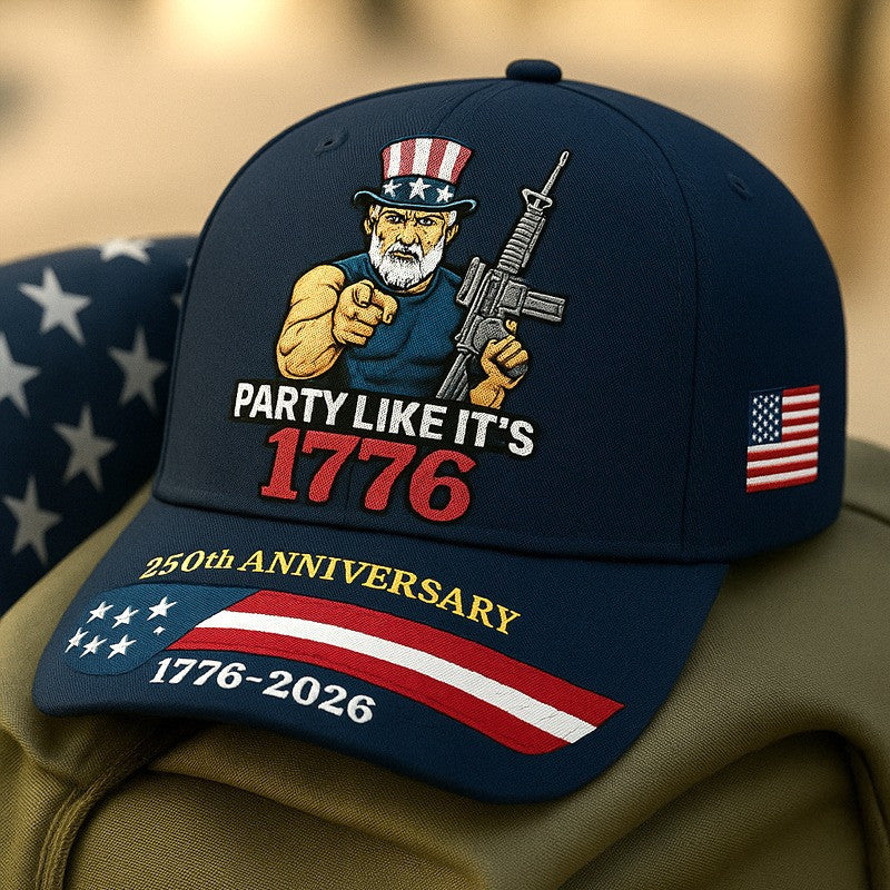 US Veteran 250th Anniversary Hat Party Like It's 1776 Proud Veterans Day Gift Ideas
