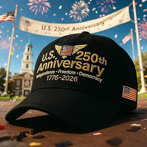 U.S. 250th Anniversary Hat American Independence Freedom Democracy Cap Patriotic Gifts