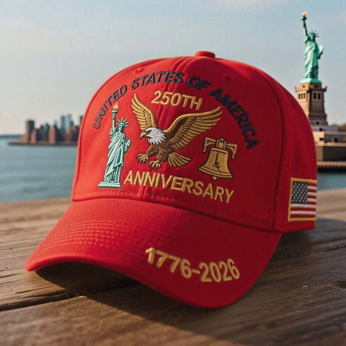 Eagle Statue Of Liberty Bell 250th Anniversary Hat Freedom Day Baseball Cap Gifts For Him
