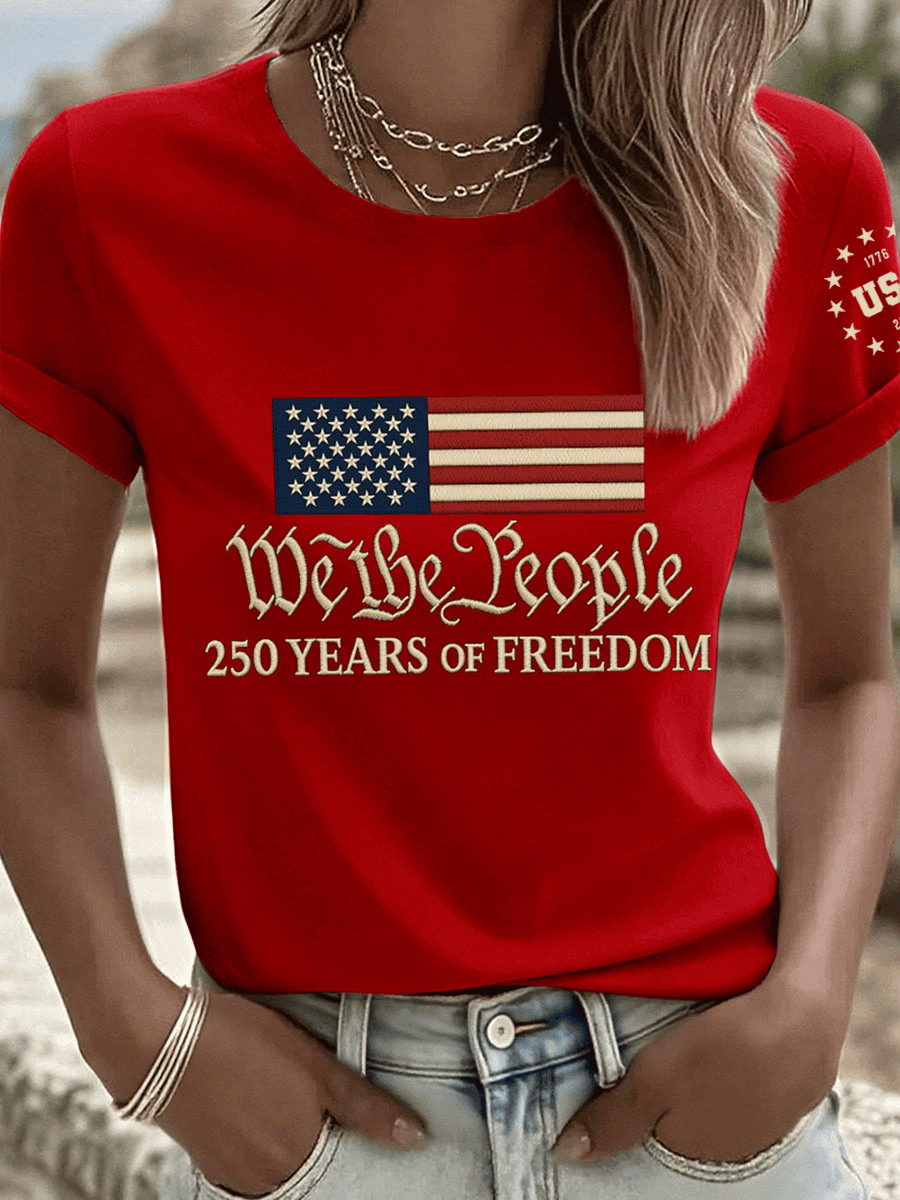 250 Years of Freedom T-Shirt We The People USA Shirt Gift for Wife