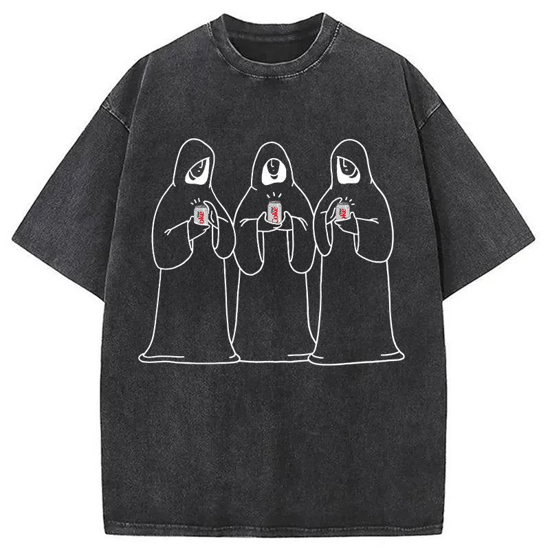 Ghost Diet Coke Washed T-Shirt Unisex Streetwear Graphic Style Gifts For Him - Gypsysystersgift