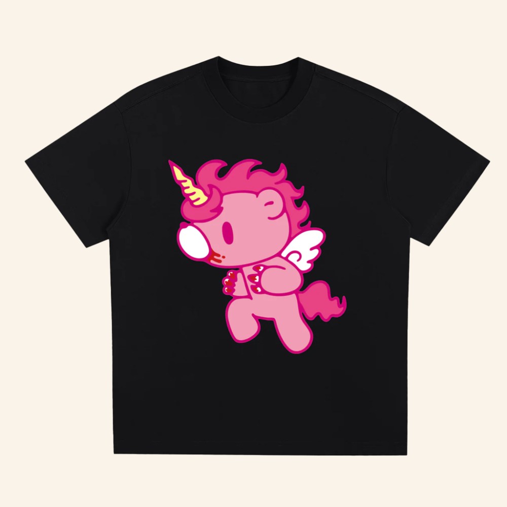 Gloomy Bear Merch Gloomy Fire Horse T-Shirt Black Birthday Gifts For Her - GypsysystersGift