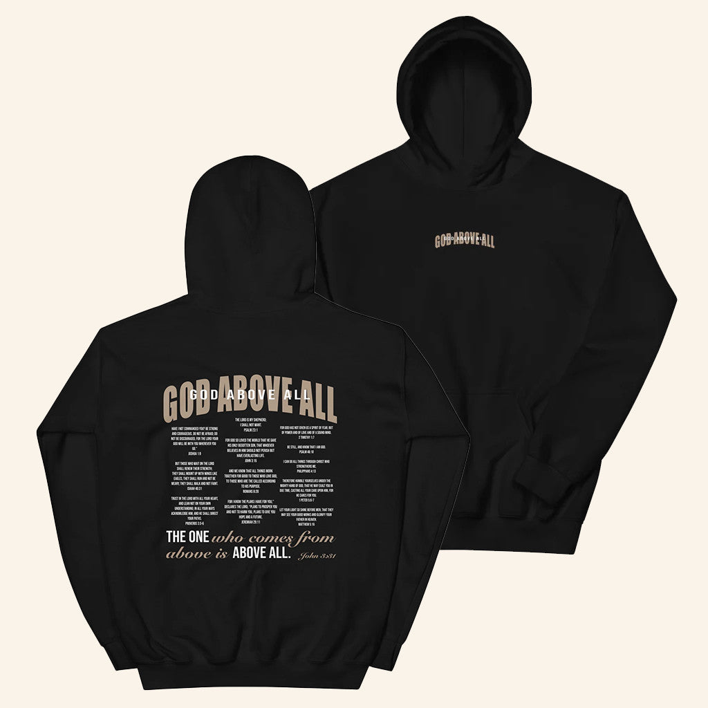 God Above All Merch John 331 God Above All Hoodie Gifts For Christian Friends - Gypsysystersgift