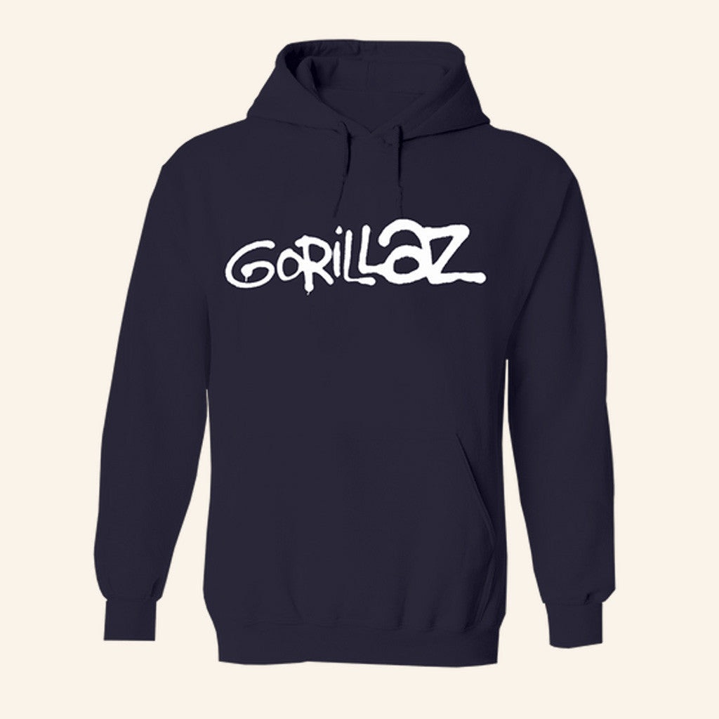Gorillaz Merch 25 Graffiti Logo Navy Hoodie Birthday Gift Ideas For Him - Gypsysystersgift