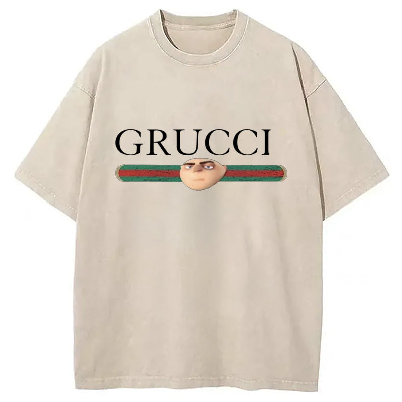 GRUCCI Meme Washed T-Shirt Soft Cotton Daily Wear Tee Gifts For Her - Gypsysystersgift
