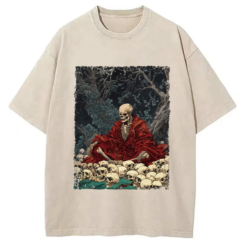 Guardian Of The Skulls Washed T-Shirt Trendy Everyday Casual Outfit Gifts For Him - Gypsysystersgift