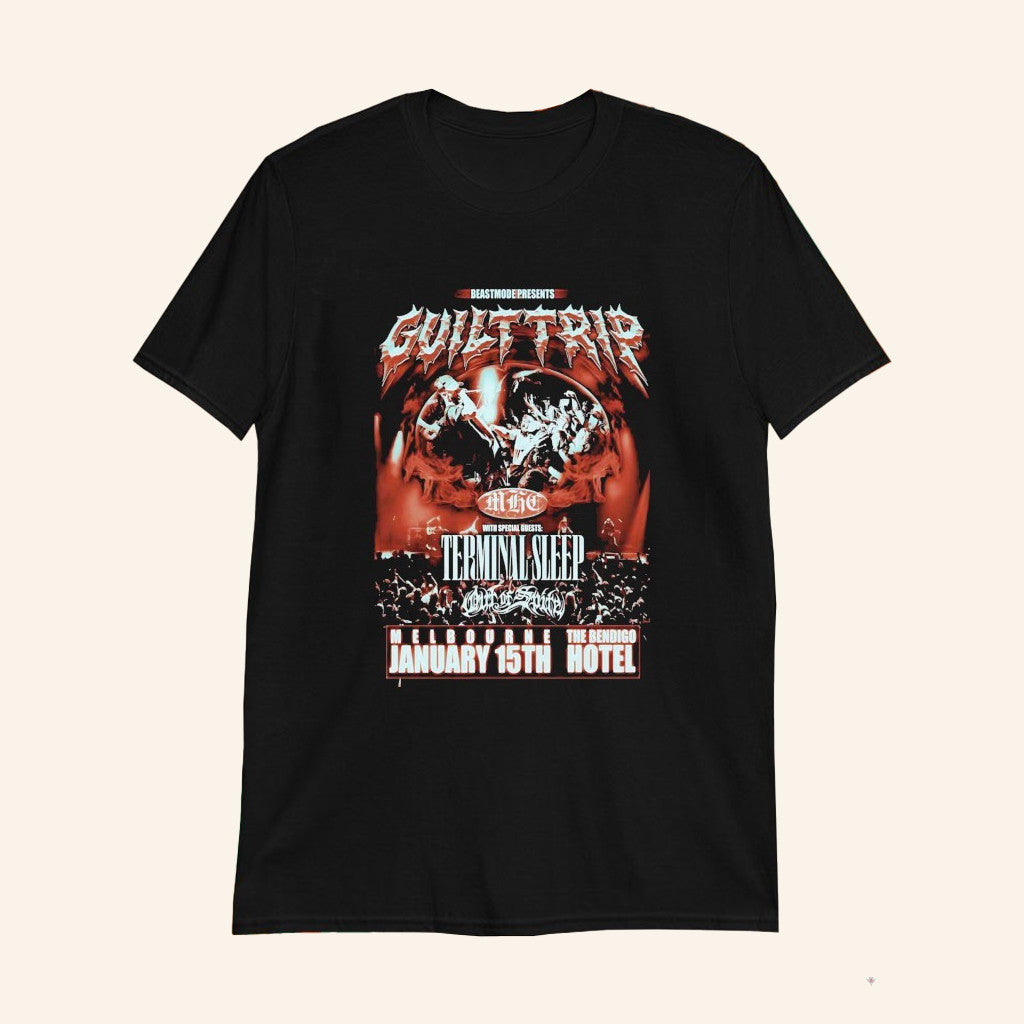 Guilt Trip 1 15 2026 Bendigo Hotel In Collingwood VIC T-Shirt Guilt Trip Merch Gifts For Him - GypsysystersGift