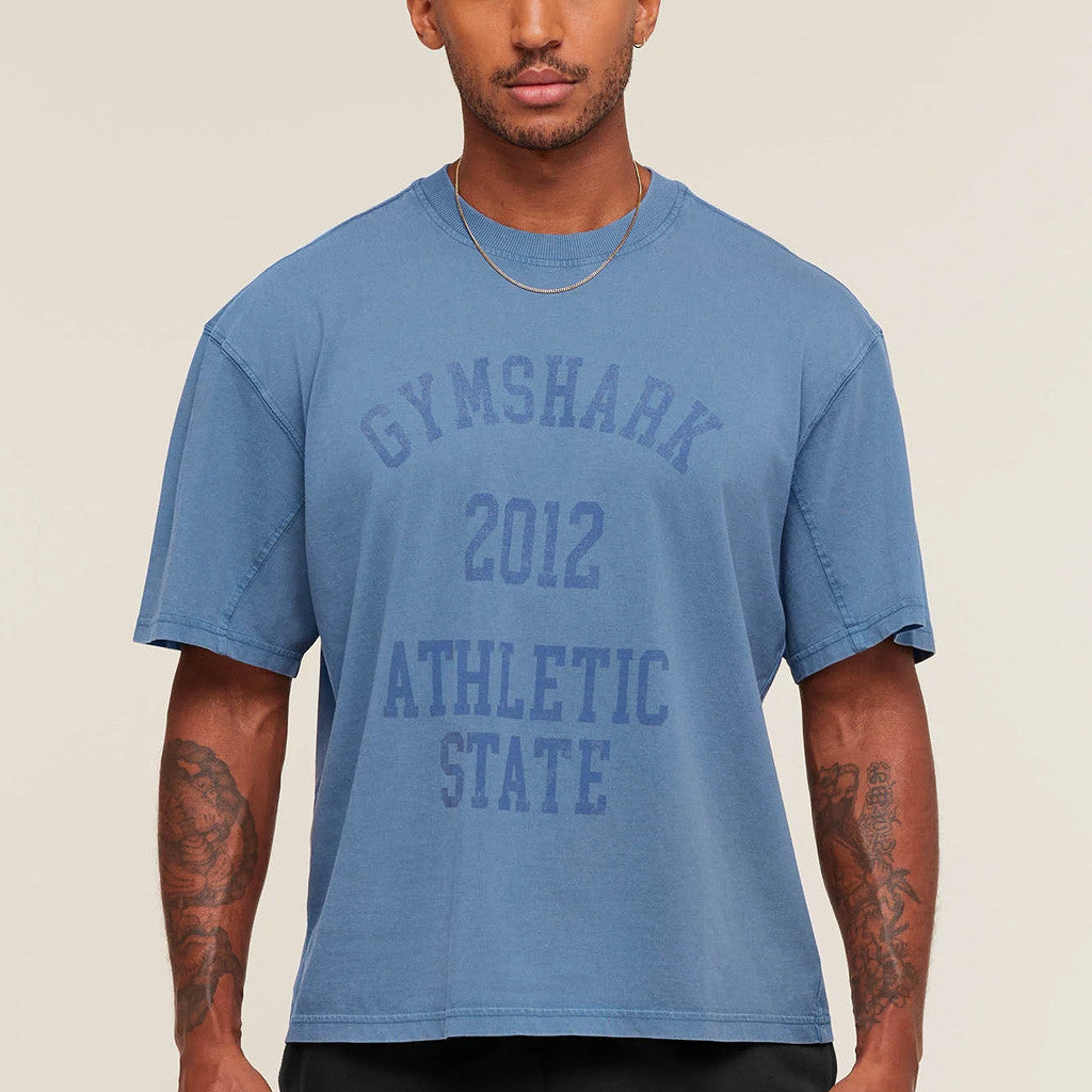 Gymshark Merch Gymshark Athletic State Collegiate T-Shirt Present For Him - GypsysystersGift