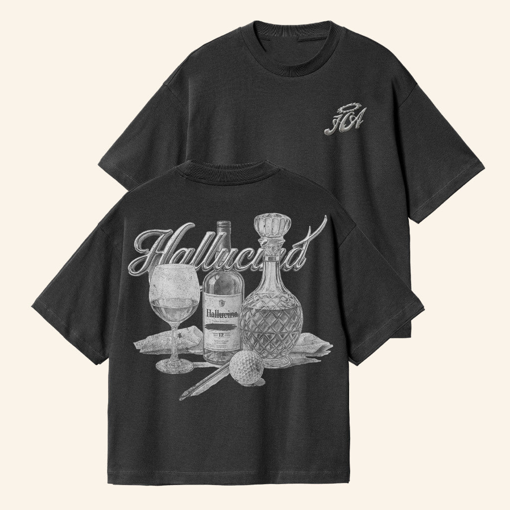 Hallucina Merch Black Chrome Bottle T-Shirt Christmas Presents For Him - Gypsysystersgift