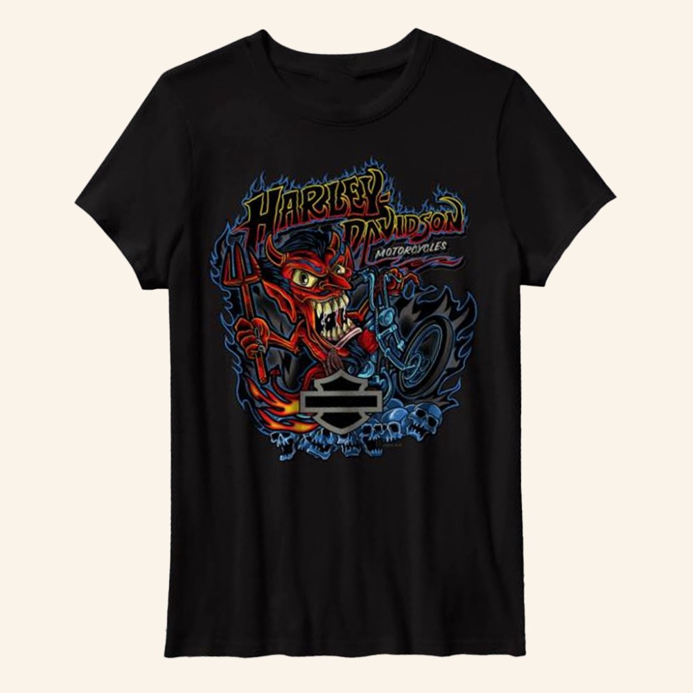 Harley Davidson Merch Devil On Wheels Shirt Best Birthday Gift For Him - GypsysystersGift