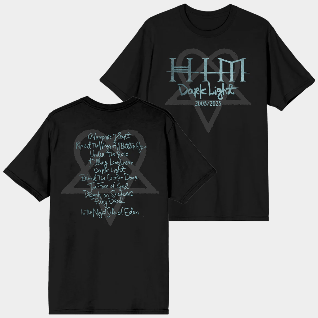 HIM Merch Dark Light Tracklist T-Shirt Gift Ideas For Rock Music Lovers - GypsysystersGift