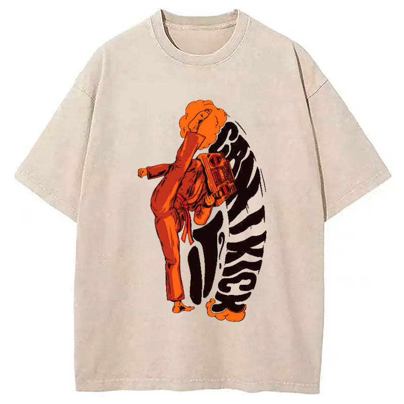 Hiphop Can I Kick It Washed T-Shirt Casual Oversized Outfit Style Gifts For Her - Gypsysystersgift