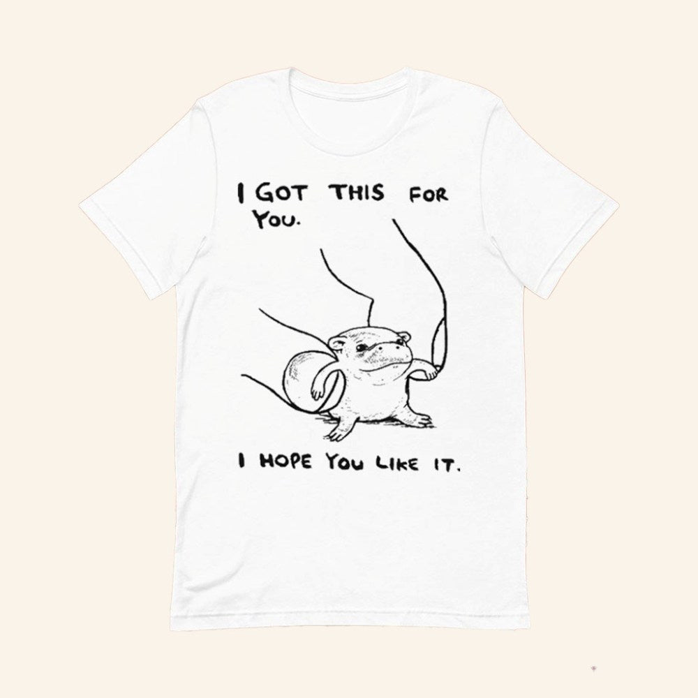 Hippo I Got This For You I Hope You Like It T-Shirt Cute Animal Shirt Gift For Wife - GypsysystersGift