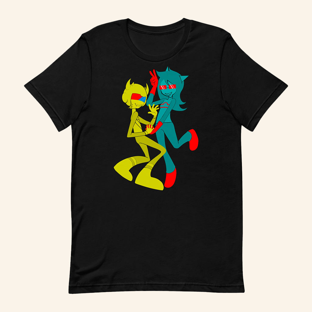 Homestuck Merch Mituna And Latula Black T-Shirt Gifts Ideas For Him - GypsysystersGift