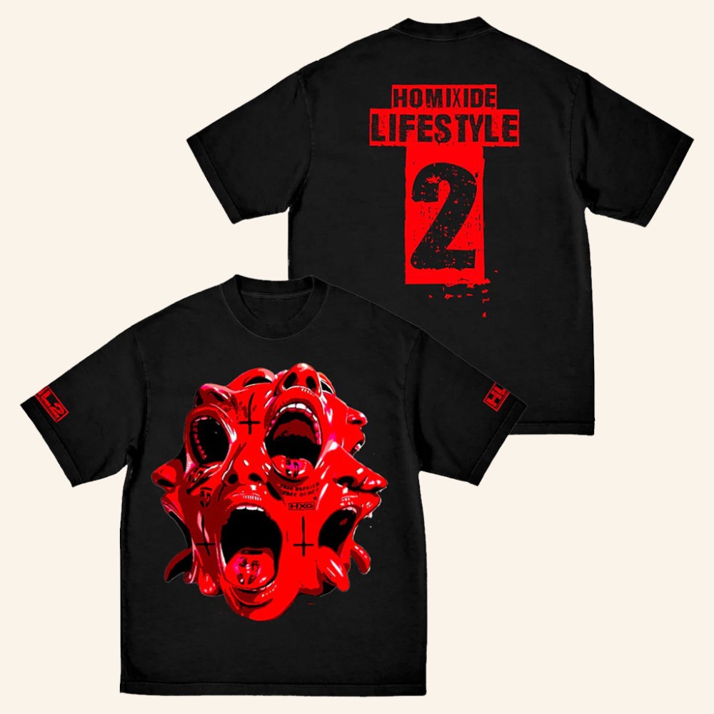 Homixide Gang Merch Homixide Lifestyle 2 Faces T-Shirt Gifts For Hip Hop Fans - Gypsysystersgift