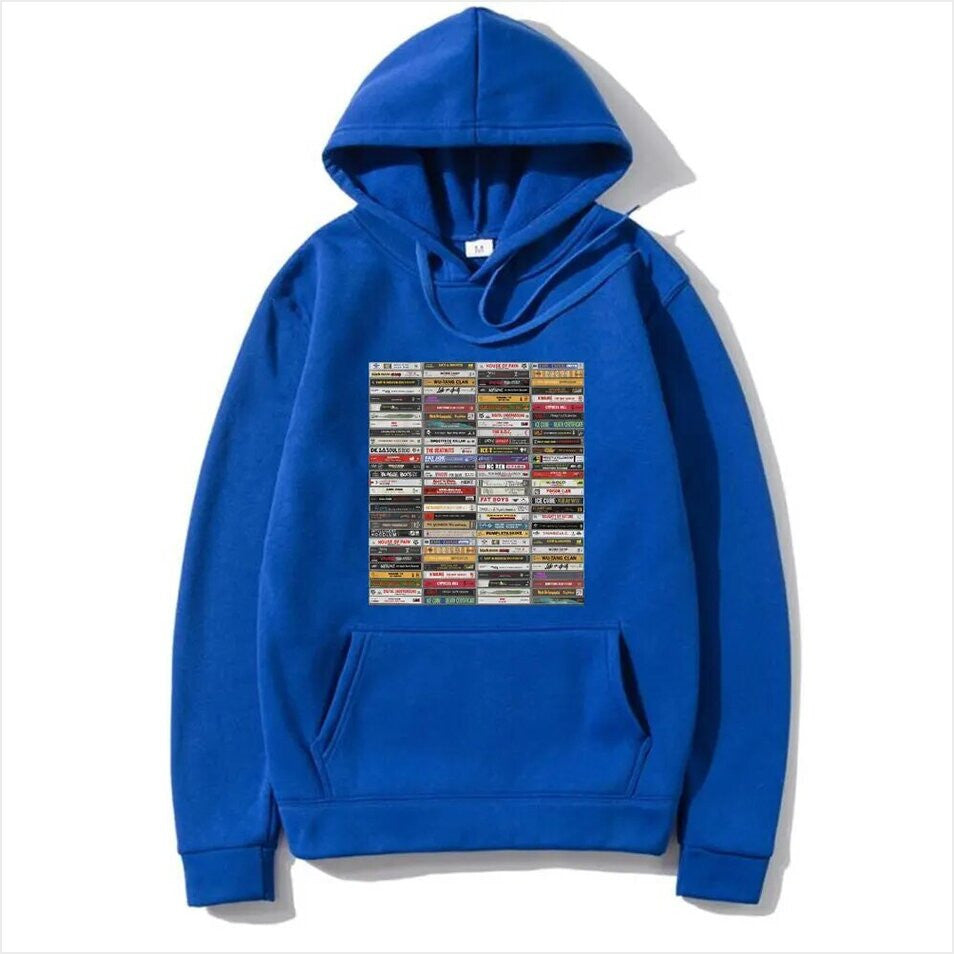 Hoodie Classic Vintage 80S And 90S Hip Hop Rapper Tapes Stack Painting V2 On A Unisex Cotton Gifts For Besties - Gypsysystersgift