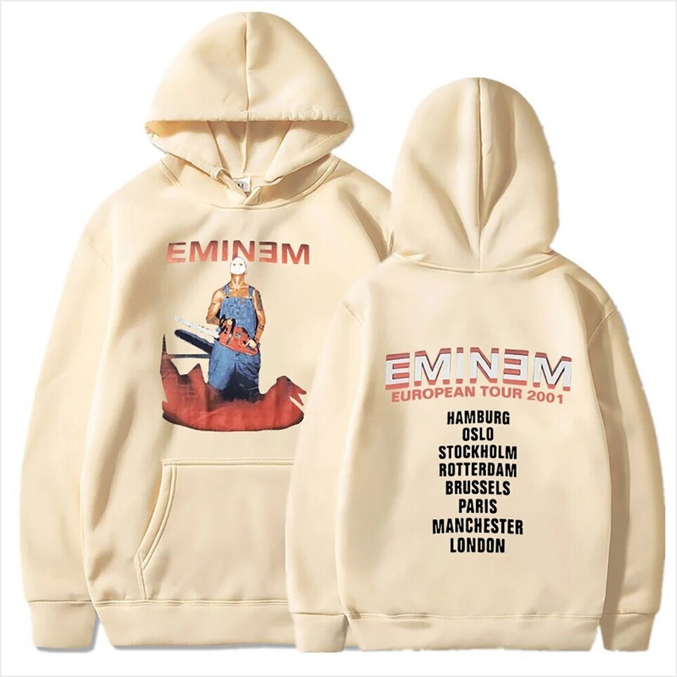 Hoodie Rapper Eminem Letter Print Men Autumn Winter Casual Gifts For Her Merch Apparel - Gypsysystersgift