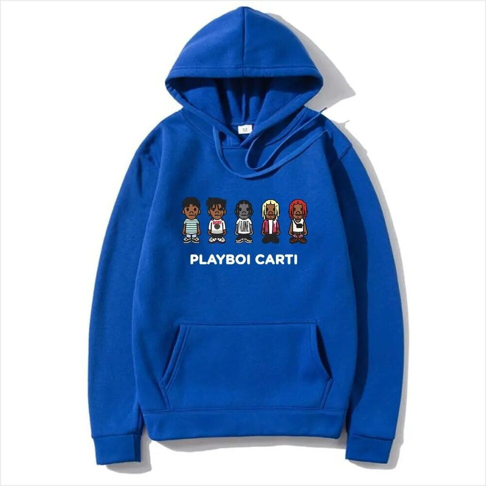 Hoodie Rapper Playboi Carti Die Lit Hip Hop Vintage Cartoon Style Gifts For Him Merch Clothing - Gypsysystersgift