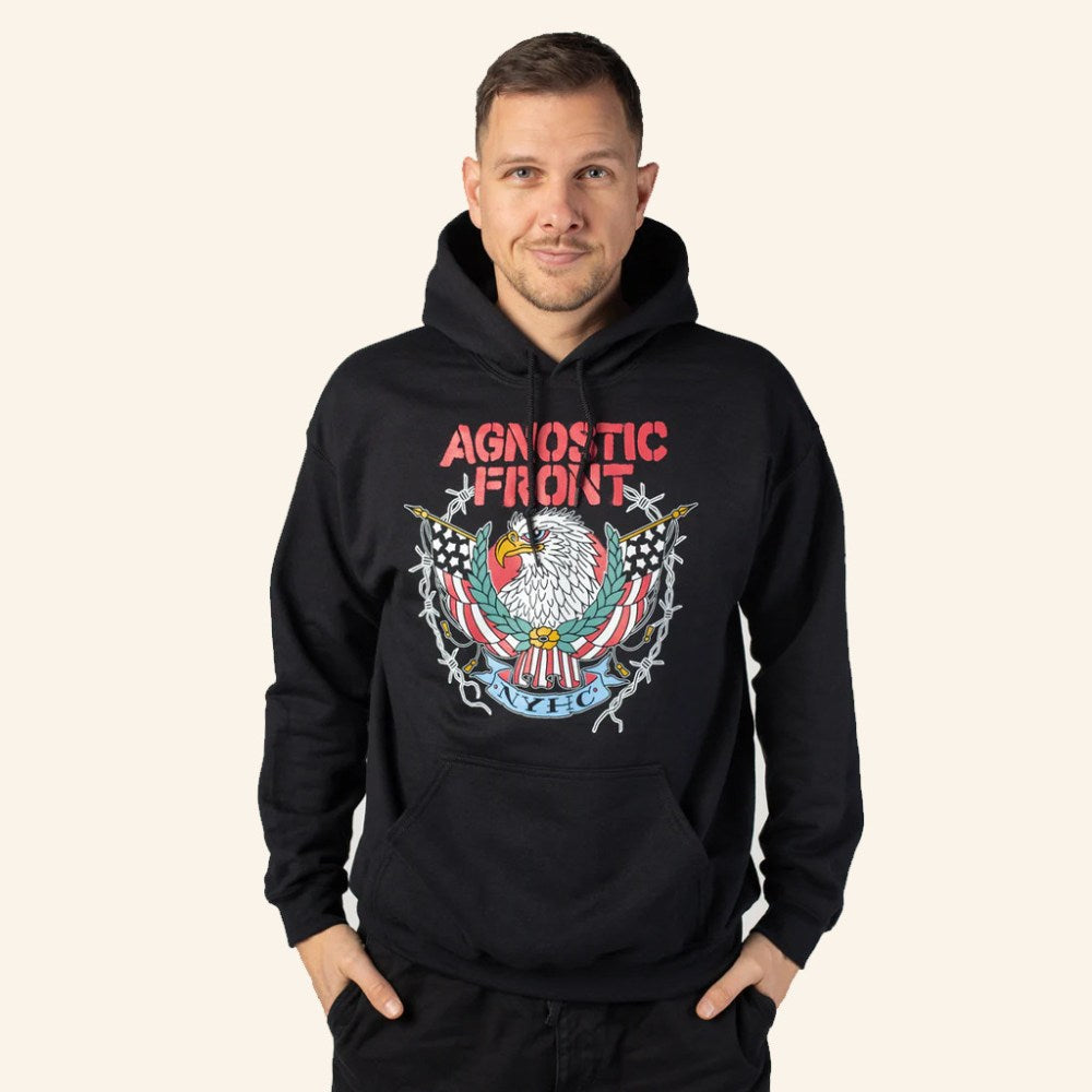 Impericon Merch Agnostic Front Eagle 2025 Hoodie Gift Ideas For Husband - Gypsysystersgift