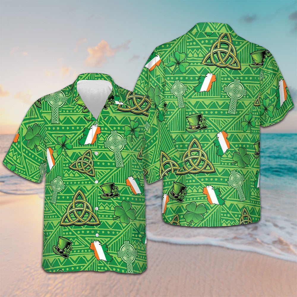 Irish Saint Patrick's Day Hawaiian Shirt Ireland Proud Button Up Shirt Gifts For Brother - Famerry